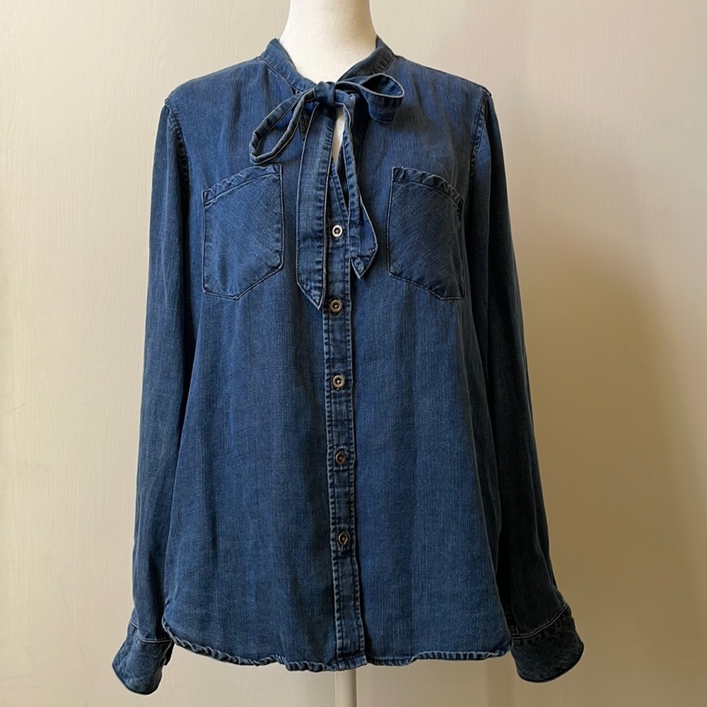 Denim button down shirt